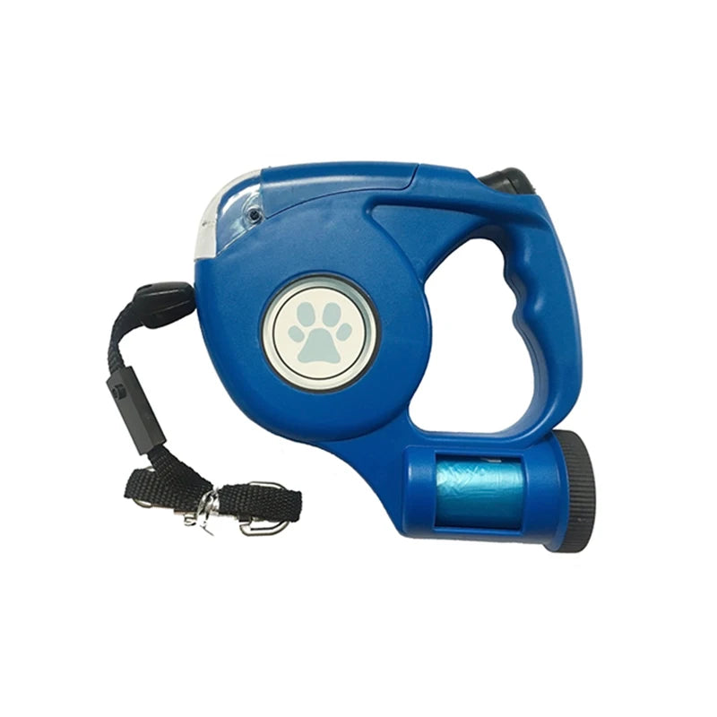 LED Dog Leash With Garbage Bag Automatic 4.5M