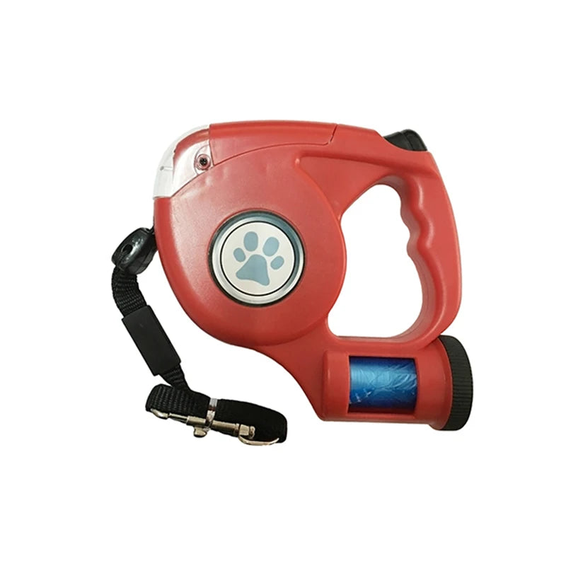 LED Dog Leash With Garbage Bag Automatic 4.5M