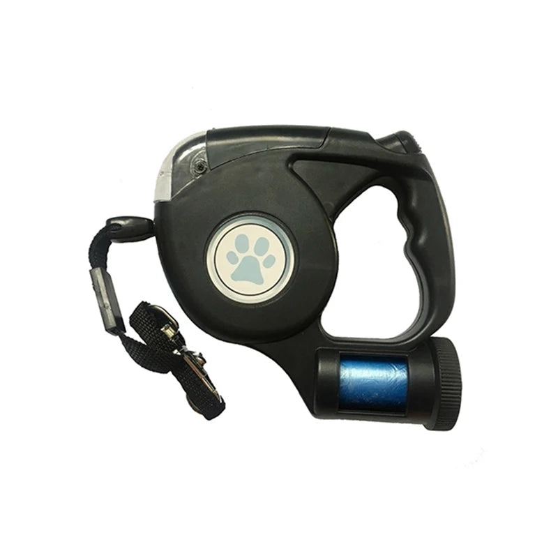 LED Dog Leash With Garbage Bag Automatic 4.5M