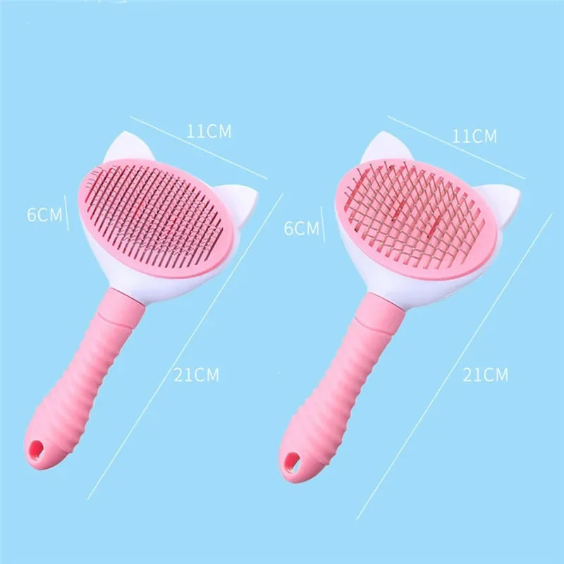 Self-Cleaning Pet Grooming Brush – For Cats & Dogs