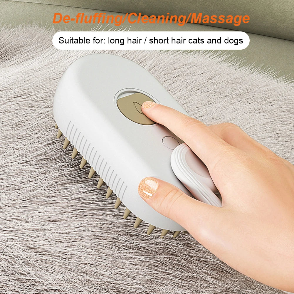 USB Rechargeable Cat and Dog Grooming Comb with Electric Spray
