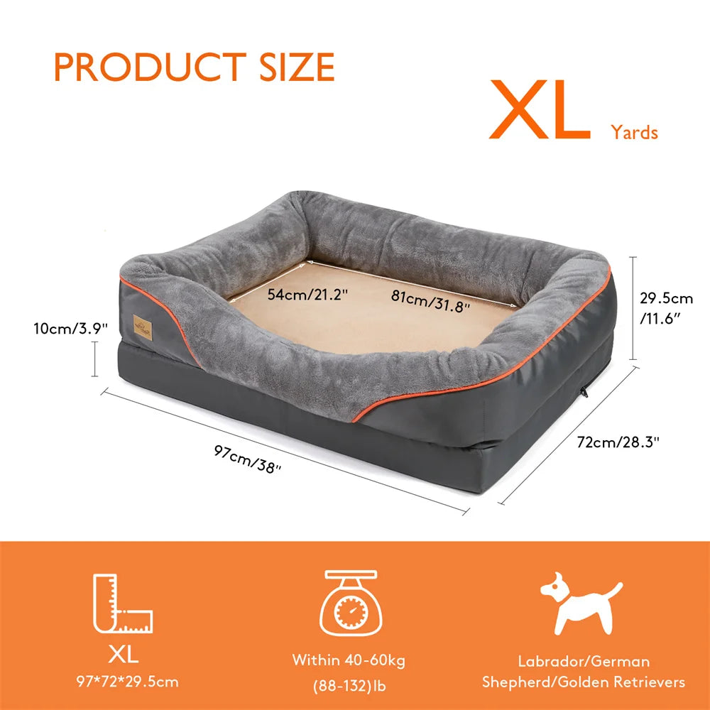 Orthopedic Memory Foam Dog Bed – Extra Thick and Comfy