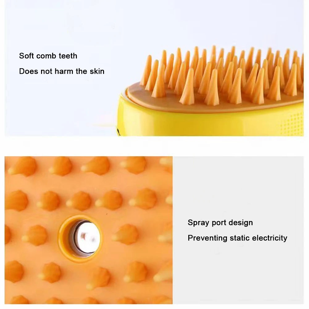 3-in-1 Pet Grooming Comb with Spray – For Cats & Dogs