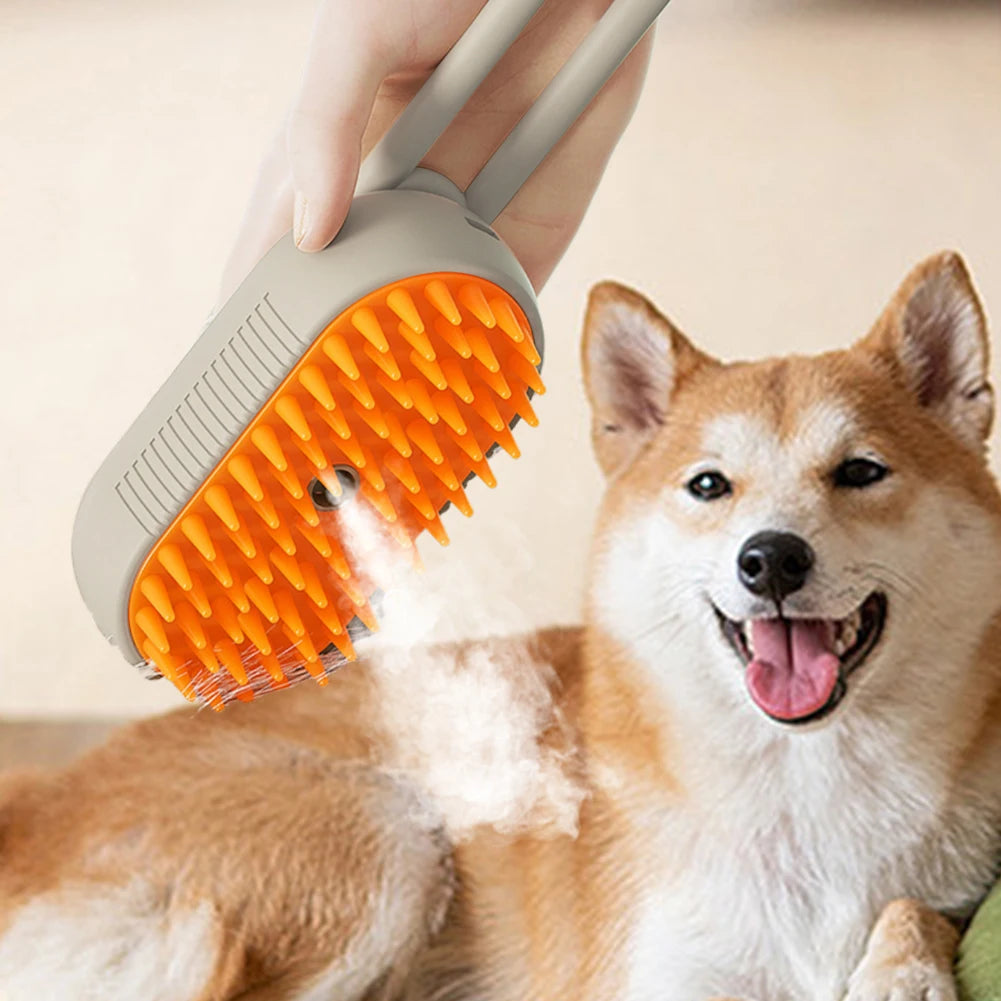 USB Rechargeable Cat and Dog Grooming Comb with Electric Spray