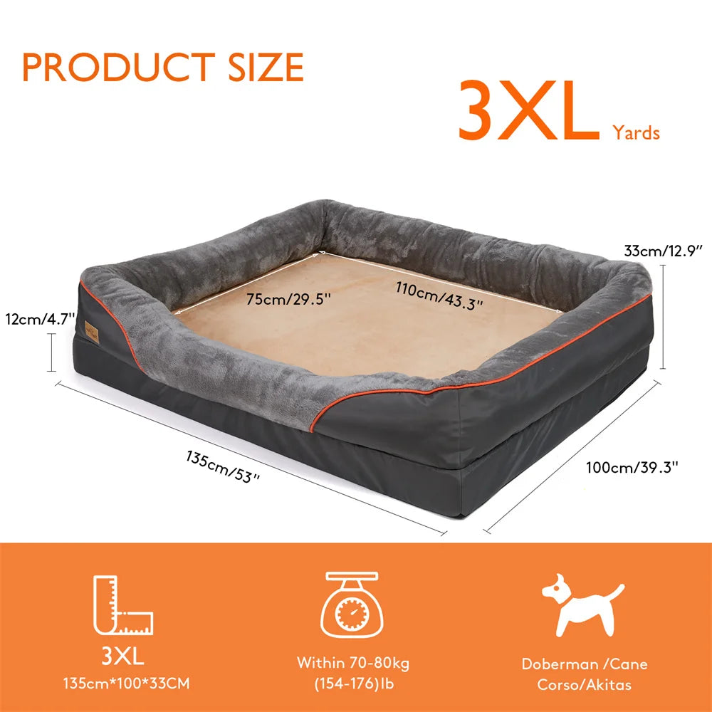 Orthopedic Memory Foam Dog Bed – Extra Thick and Comfy