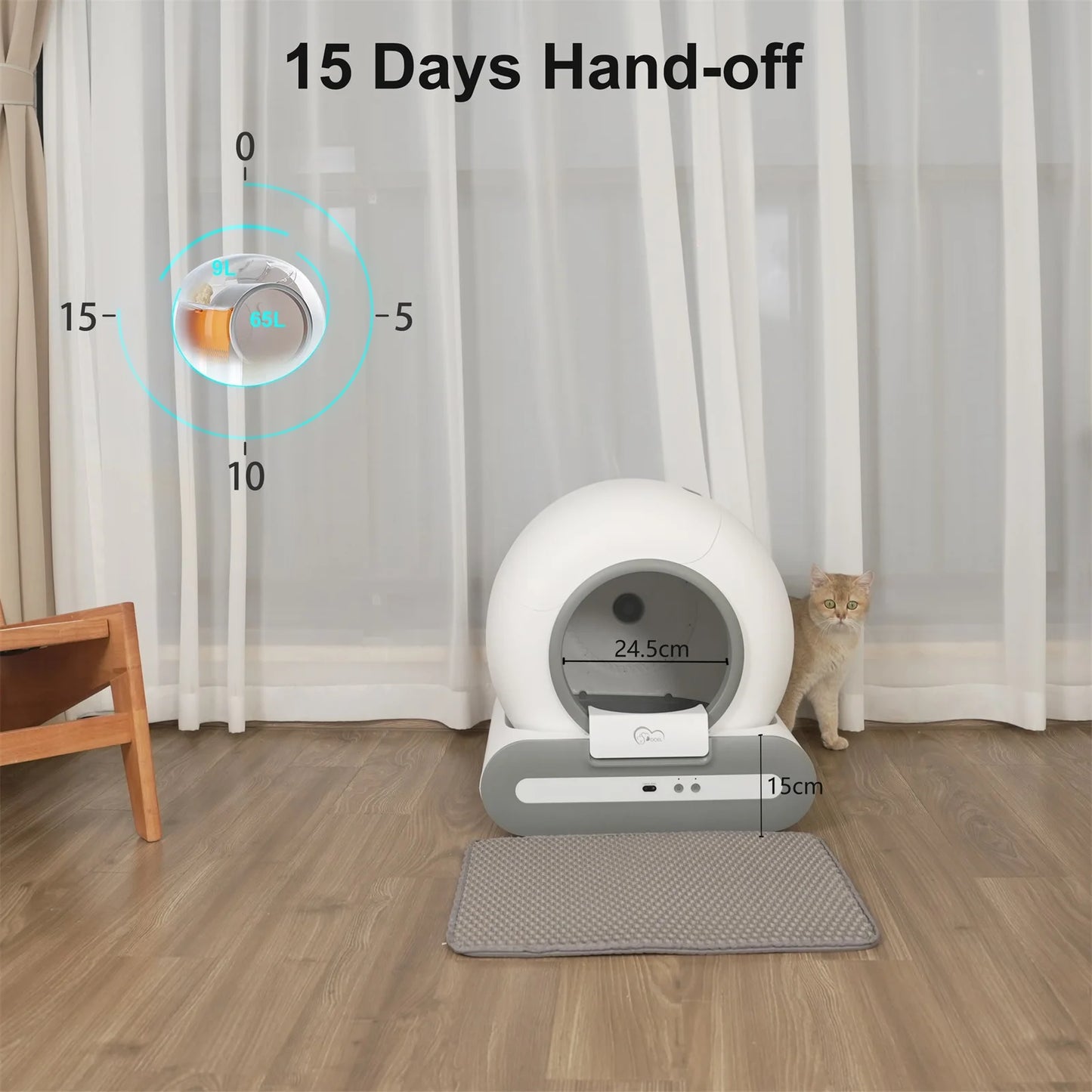 DOEL Automatic Cat Litter Box Self Cleaning