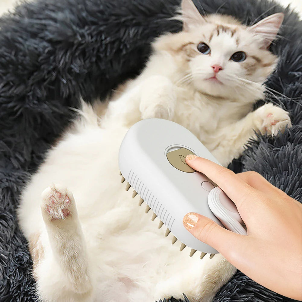 USB Rechargeable Cat and Dog Grooming Comb with Electric Spray