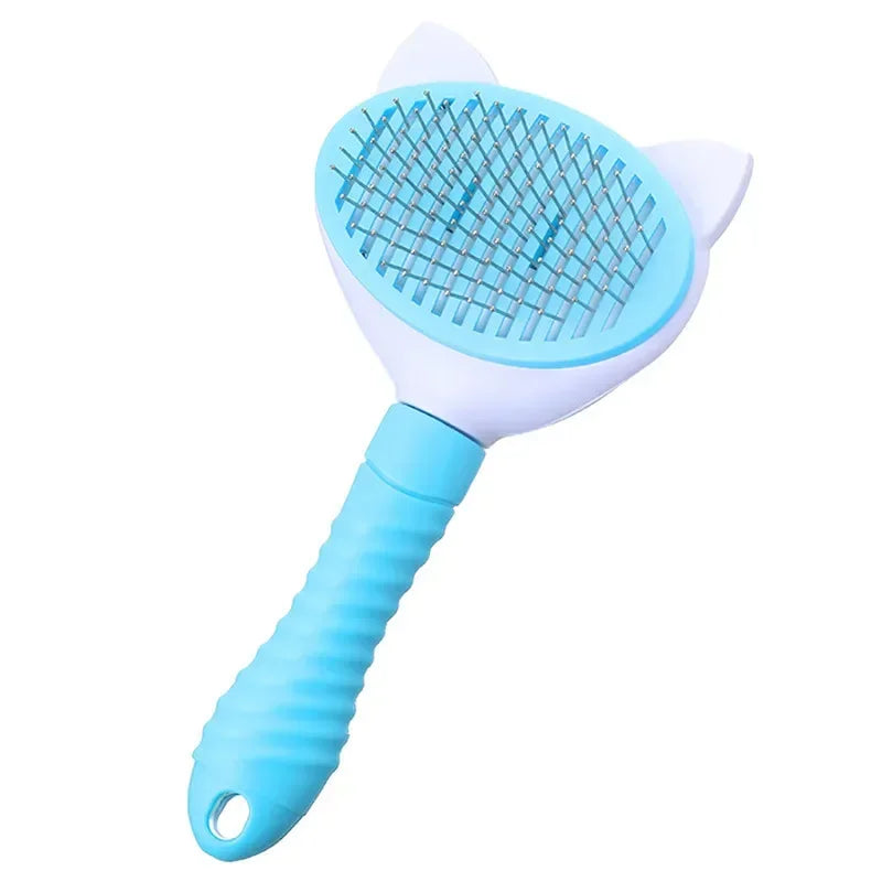Self-Cleaning Pet Grooming Brush – For Cats & Dogs