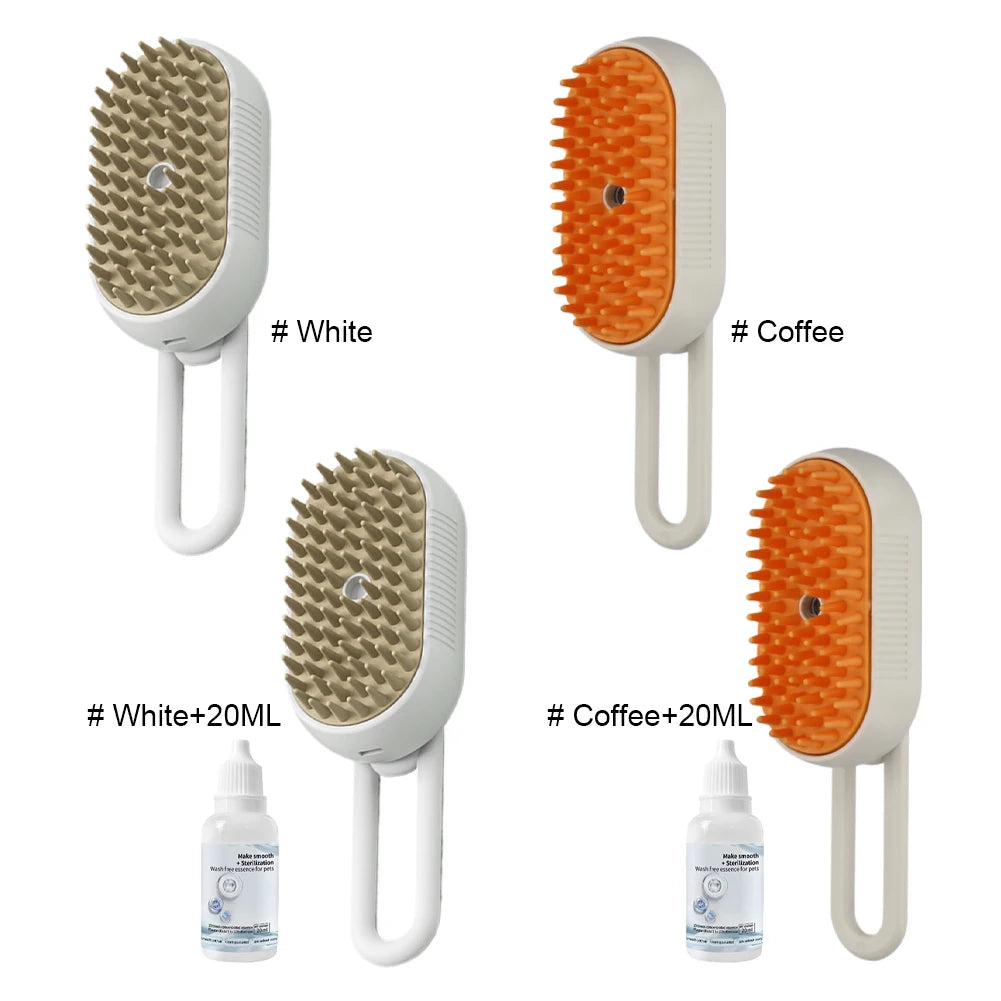 USB Rechargeable Cat and Dog Grooming Comb with Electric Spray