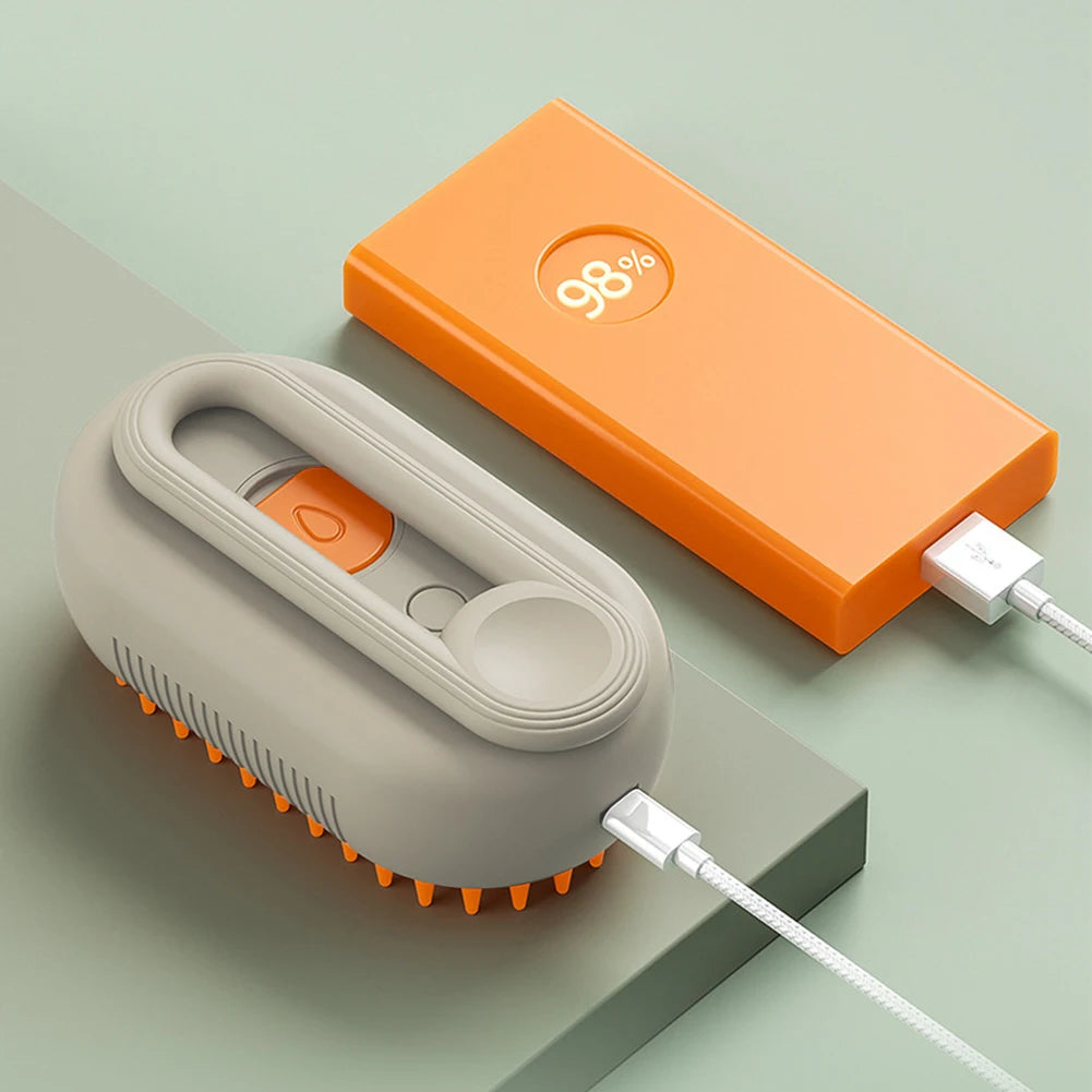 USB Rechargeable Cat and Dog Grooming Comb with Electric Spray