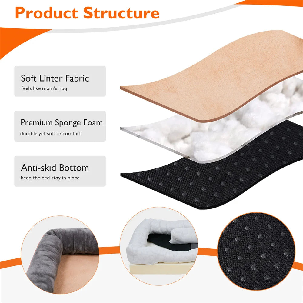 Orthopedic Memory Foam Dog Bed – Extra Thick and Comfy