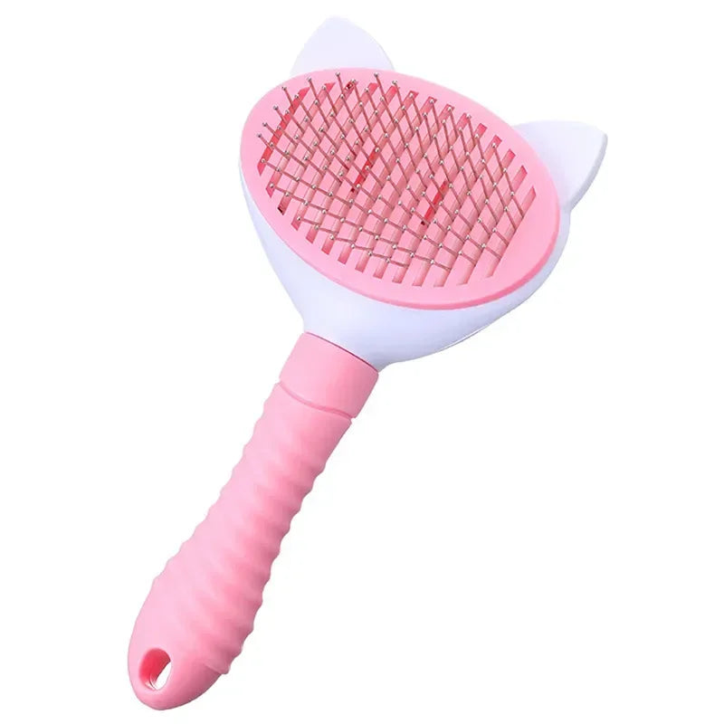 Self-Cleaning Pet Grooming Brush – For Cats & Dogs