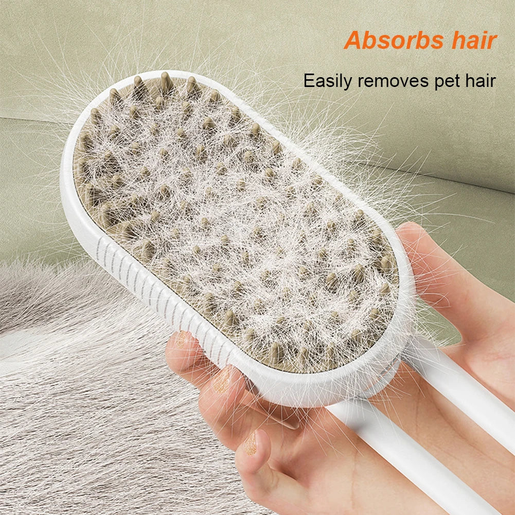 USB Rechargeable Cat and Dog Grooming Comb with Electric Spray