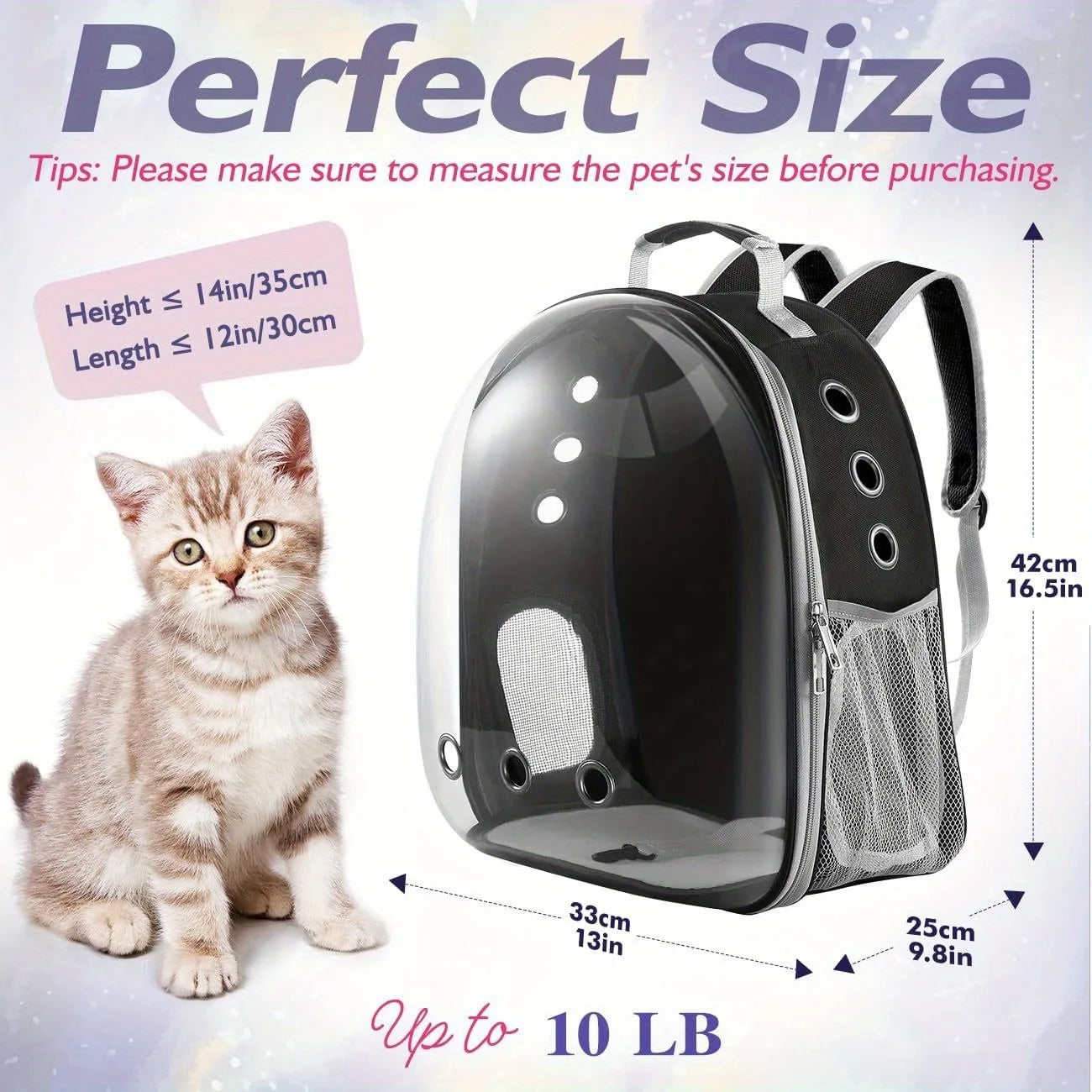Bubble Carrying Bag for Small Medium Dogs Cats