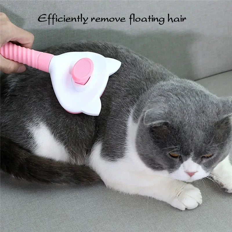 Self-Cleaning Pet Grooming Brush – For Cats & Dogs