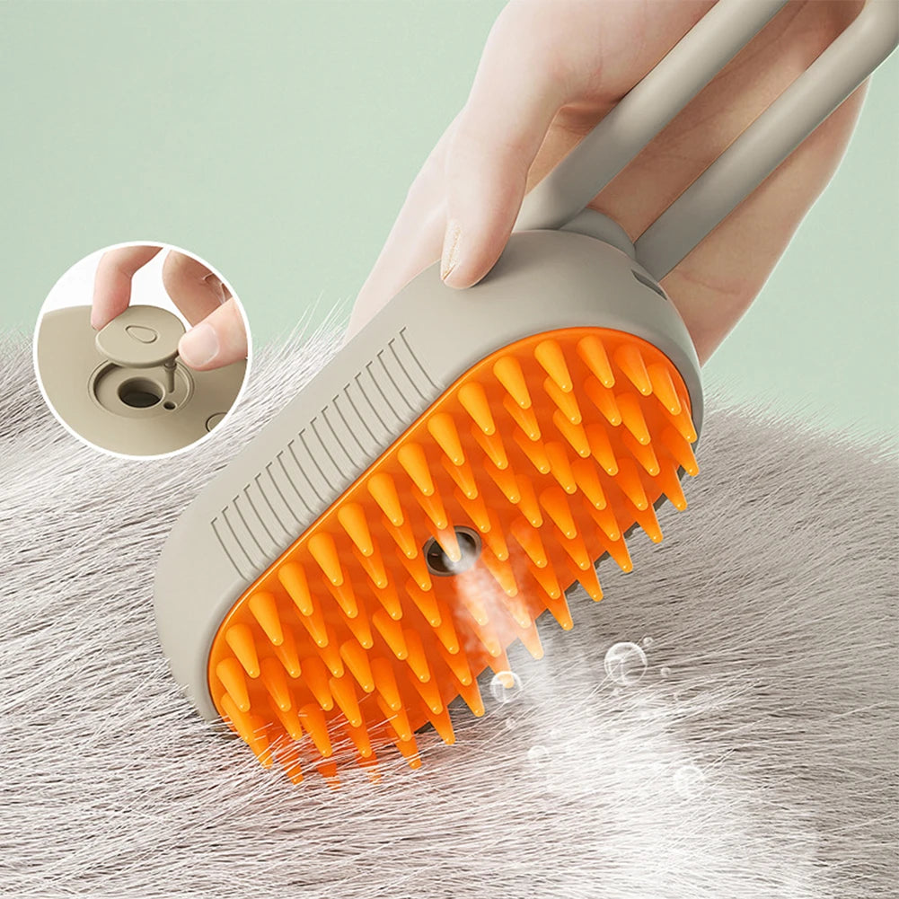 USB Rechargeable Cat and Dog Grooming Comb with Electric Spray