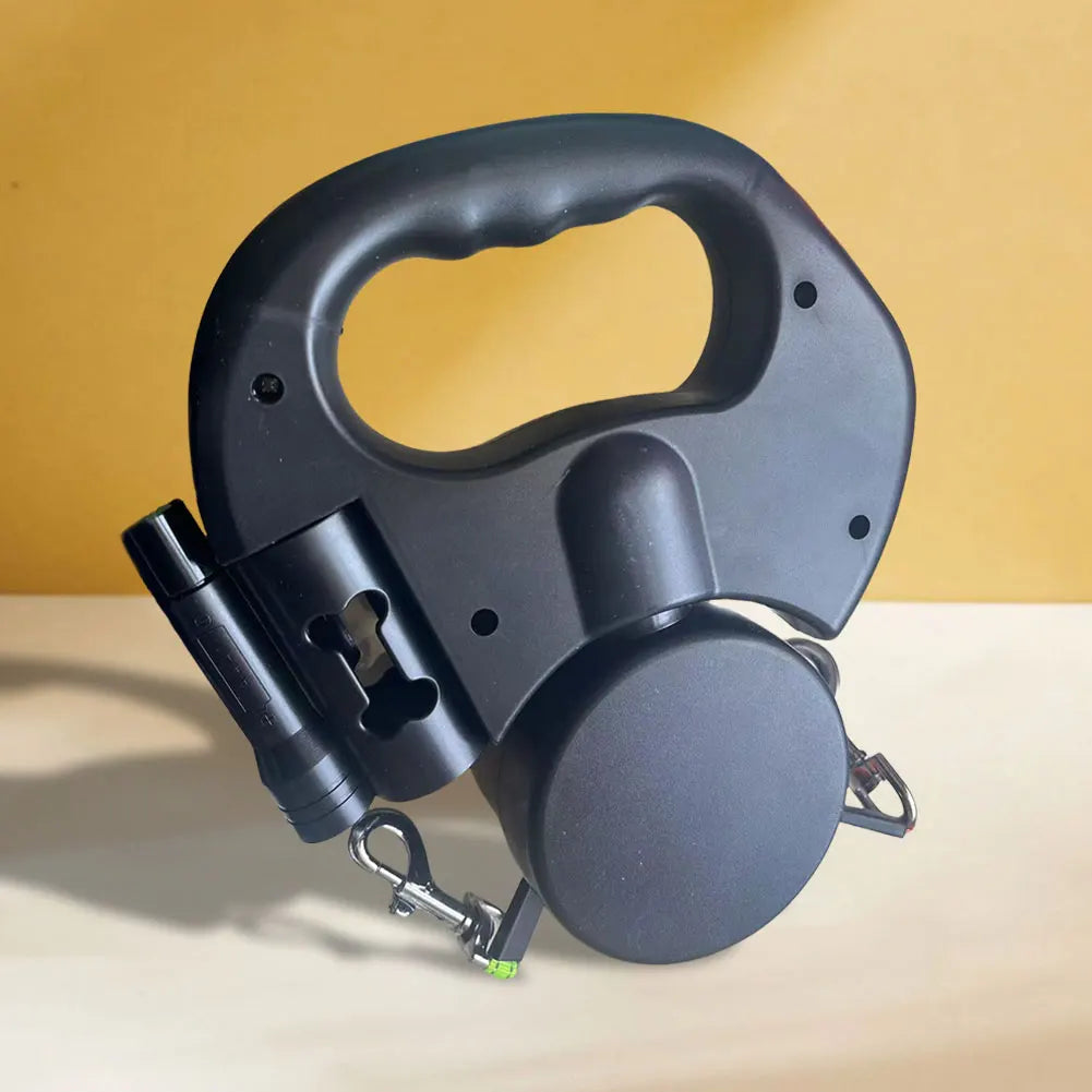 LED Light Retractable Dog Leash for 2 Dogs