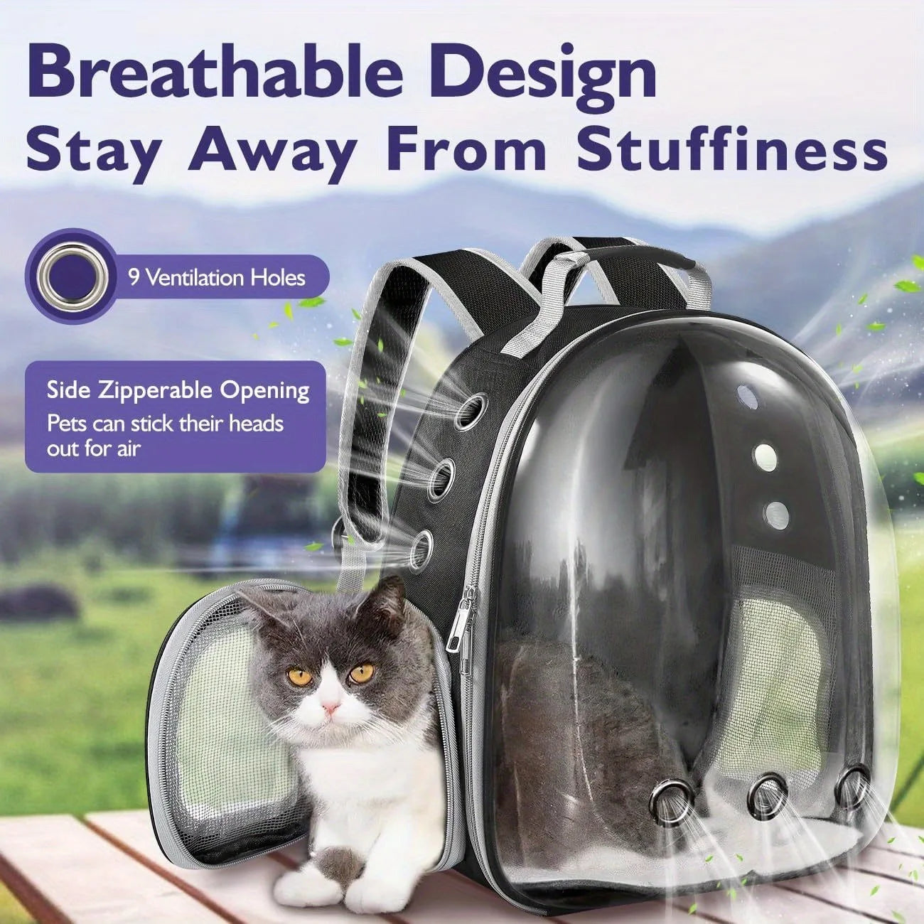 Bubble Carrying Bag for Small Medium Dogs Cats