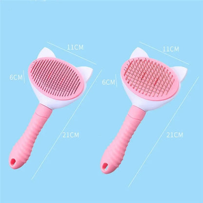 Self-Cleaning Pet Grooming Brush – For Cats & Dogs