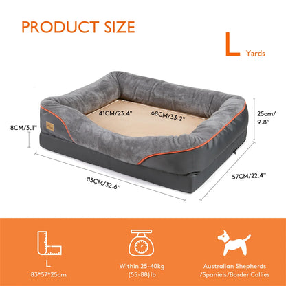 Orthopedic Memory Foam Dog Bed – Extra Thick and Comfy