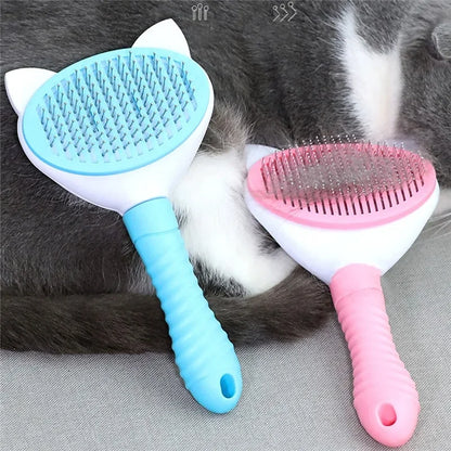 Self-Cleaning Pet Grooming Brush – For Cats & Dogs
