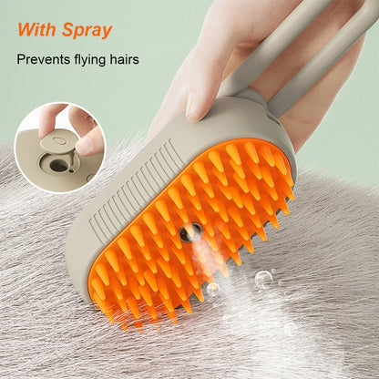 USB Rechargeable Cat and Dog Grooming Comb with Electric Spray