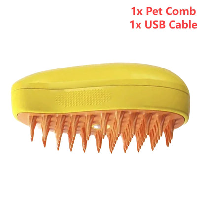 3-in-1 Pet Grooming Comb with Spray – For Cats &amp; Dogs
