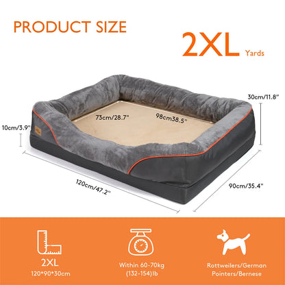 Orthopedic Memory Foam Dog Bed – Extra Thick and Comfy
